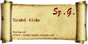 Szabó Gida névjegykártya